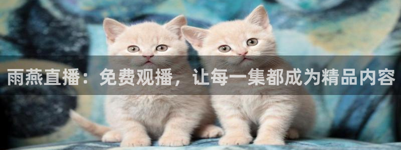雨燕360体育在线直播手机版：雨燕直播：免费观播，让每一集都成为精品内容