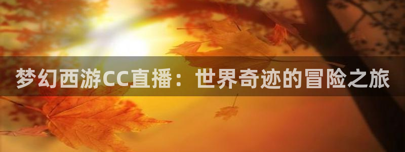 360直播网足球直播网：梦幻西游CC直播：世界奇迹的冒险之旅